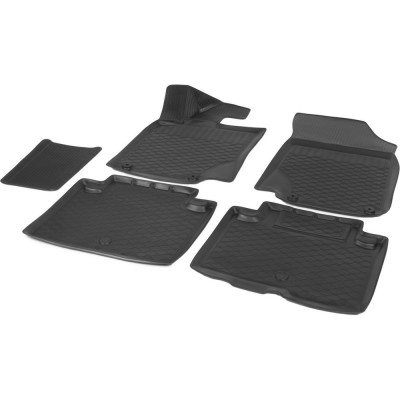 Коврики в салон автомобиля Rival для Geely Atlas 2018-н.в., полиуретан, с крепежом, 5 шт., 11903001