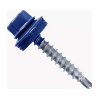 Кровельный саморез Bohrer ПРОМ 4,8x38 RAL5005 синий 4300 шт. SKRAL-4,8х38 RAL5005