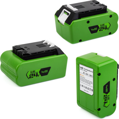 TopOn Аккумулятор для Greenworks 24V 5.0Ah (Li-Ion) PN: G24B4 TOP-GW-24-5.0