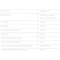Gigant Диск алмазный сегментный по асфальту 400x25,4 G-10361