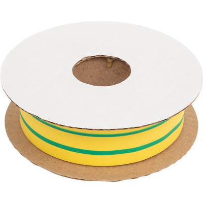 Трубка термоусадочная T-BOX 20/10 желто-зеленый 10м КВТ 65640