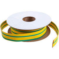 Трубка термоусадочная T-BOX 16/8 желто-зеленый 10м КВТ 65633