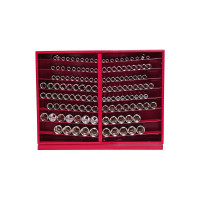 Набор глубоких шестигранных торцевых головок 1/2" 10-32мм в металлическом шкафу 137шт JTC-H4137L