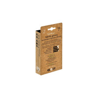 Нитриловые перчатки EcoLat черные, 10 шт./уп., размер S 74740/S