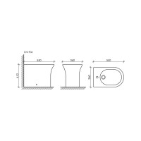 Напольное пристенное биде Ceramicanova STAR CN1906