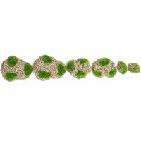 Искусственный мох с каменной крошкой Greengo Камни 6 шт., ассорти: 2 больших, 2 средних, 2 маленьких 4488260
