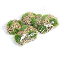 Искусственный мох с каменной крошкой Greengo Камни 6 шт., ассорти: 2 больших, 2 средних, 2 маленьких 4488260