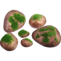 Искусственный мох Greengo Камни 6 шт., ассорти: 2 больших, 2 средних, 2 маленьких 5200599