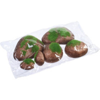 Искусственный мох Greengo Камни 6 шт., ассорти: 2 больших, 2 средних, 2 маленьких 5200599