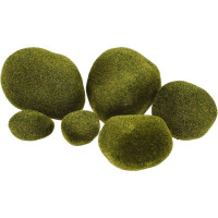 Искусственный мох Greengo Камни 6 шт., ассорти: 2 больших, 2 средних, 2 маленьких 5200604