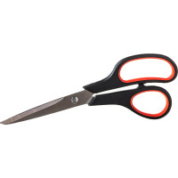 Канцелярские ножницы Calligrata 21 см пластиковые прорезиненные черные ручки 1293680