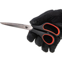 Канцелярские ножницы Calligrata 21 см пластиковые прорезиненные черные ручки 1293680