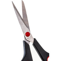 Канцелярские ножницы Calligrata 21 см пластиковые прорезиненные черные ручки 1293680