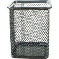 Квадратный стакан для пишущих принадлежностей Calligrata сетка металл серый 548708