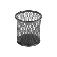 Круглый стакан для пишущих принадлежностей Calligrata сетка металл черный 548706