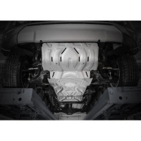 Защита радиатора, картера, КПП и РК Rival усиленная, серая для Fiat Fullback V - 2.4D K222.4052.1