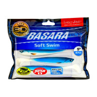 Виброхвосты LUCKY JOHN LJ 3D Series BASARA SOFT SWIM 5.0in, цвет PG12, 4шт. 140404-PG12