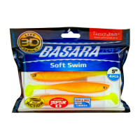 Виброхвосты LUCKY JOHN LJ 3D Series BASARA SOFT SWIM 5.0in, цвет PG03, 4шт. 140404-PG03
