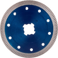 Диск алмазный отрезной Hilberg турбо ультратонкий 125x22.23 Hard Materials X-type X-Hole HMX402