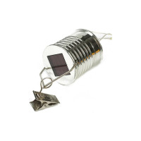 Садовый фонарь на солнечной батарее Luazon "Лампочка Прозрачная", 5 led, пластик, на прищепке 2997286