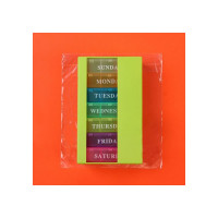 Таблетница-органайзер ONLITOP 7 контейнеров по 3 секции, 14.2х8.5 см, неделя утро/день/вечер, английские буквы, разноцветная 4121444