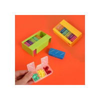 Таблетница-органайзер ONLITOP 7 контейнеров по 3 секции, 14.2х8.5 см, неделя утро/день/вечер, английские буквы, разноцветная 4121444