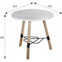 Журнальный стол Мебелик Лючия 3103 серый бетон/бук/дуб дымчатый 6486