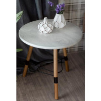 Журнальный стол Мебелик Лючия 3103 серый бетон/бук/дуб дымчатый 6486