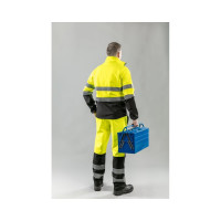 Светоотражающая куртка Softshell HOEGERT TECHNIK EXTER, желтая, размер XL HT5K335-XL