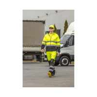 Светоотражающая куртка Softshell HOEGERT TECHNIK EXTER, желтая, размер XL HT5K335-XL