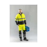 Светоотражающая куртка Softshell HOEGERT TECHNIK EXTER, желтая, размер XL HT5K335-XL