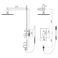 Душевая система RGW SP-54 21140854-01