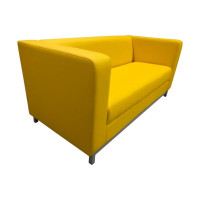 Диван Мягкий офис Аполлон двухместный желтый АПЛ201ЖЛТ