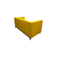 Диван Мягкий офис Аполлон двухместный желтый АПЛ201ЖЛТ