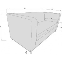 Диван Мягкий офис Аполлон двухместный желтый АПЛ201ЖЛТ