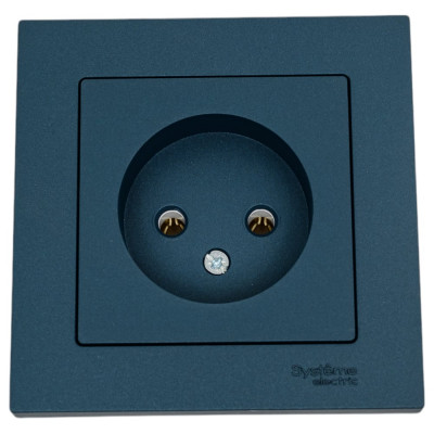 Розетка Systeme Electric AtlasDesign Изумруд б/з, 16А, в сборе SE ATN000840