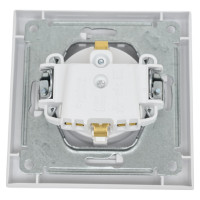 Розетка Systeme Electric AtlasDesign Жемчуг с/з со шторками, 16А, в сборе SE ATN000444