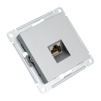 Компьютерная розетка Systeme Electric AtlasDesign Сталь RJ45, кат. 6A, механизм SE ATN000986