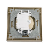 Розетка Systeme Electric AtlasDesign Шампань б/з, 16А, в сборе SE ATN000540