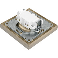 Розетка Systeme Electric AtlasDesign Шампань б/з, 16А, в сборе SE ATN000540