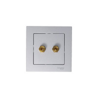 Аудиорозетка Systeme Electric AtlasDesign Алюминий двухместная SE ATN000387