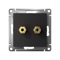 Аудиорозетка Systeme Electric AtlasDesign Карбон двухместная SE ATN001087