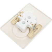 Розетка Systeme Electric Glossa Молочная 2-ая б/з в сборе SE GSL000920