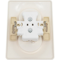 Розетка Systeme Electric Glossa Молочная 2-ая б/з в сборе SE GSL000920