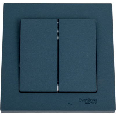 2-клавишный выключатель Systeme Electric AtlasDesign Изумруд сх.5, 10АХ, в сборе SE ATN000852