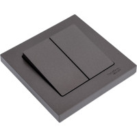 2-клавишный выключатель Systeme Electric AtlasDesign Мокко сх.5, 10АХ, в сборе SE ATN000652
