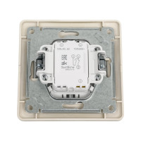 2-клавишный выключатель Systeme Electric Glossa Платина сх.5, 10AX в сборе SE GSL001252