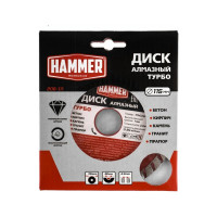 Диск алмазный универсальный Турбо Flex DB TB (115x22 мм) Hammer 30695 206-111
