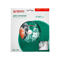 Диск алмазный сегментный универсальный Flex DB SG (180x2х22 мм) Hammer 30688 206-104