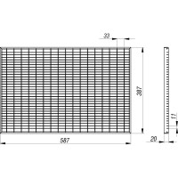 Придверная грязезащитная решетка АНМАКС 590x390x20 мм, стальная 301А
